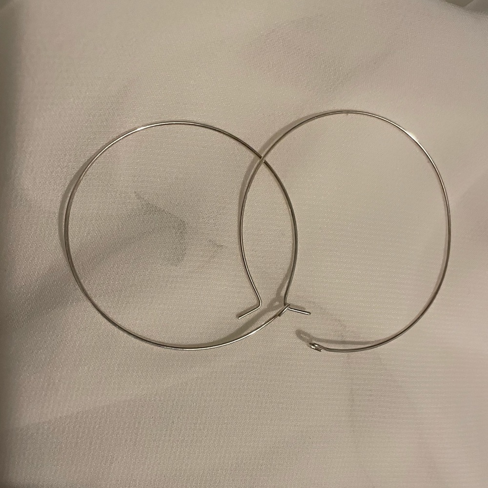 Italy 925 sterling silver hoops earrings